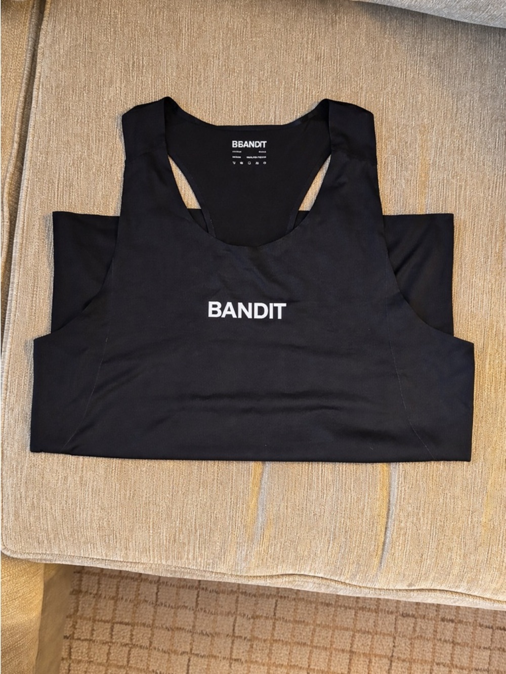 Bandit Black Drift Performance Racerback Singlet - Picture 3 of 4